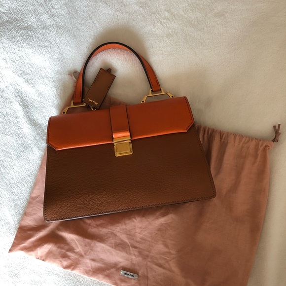 Miu Miu Orange and Brown Women's Bag - Picture 1 of 6